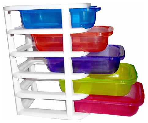 

SONICKARTS NEW 5 Layers Mini Desktop Drawer Storage Box Sundries Case Small Objects Cosmetics Box Desktop Organizer (Four layer Multicolor)