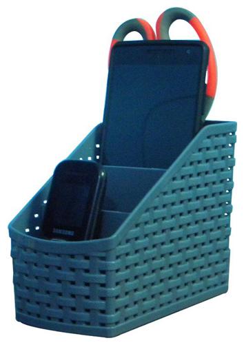 

SONICKARTS Plastic Storage Box Desktop 4 Grid Sub-grid Storage Case Multi-function Storage Organizer for Remote Controller Cosmetic Holder MultiColour