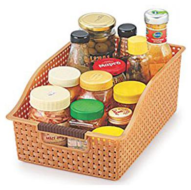 

SONICKARTS Refrigerator Storage Baskets - Multi Purpose Plastic Kitchen Fridge Storage Rack Handled Collecting Box Basket Fruit Eggs Organiser Space Saver Tray for Fridge Set of 6 Big Size