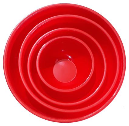 

SONICKARTS Unique Multi Mix Mixing Bowl - Red (4 Pcs Set)