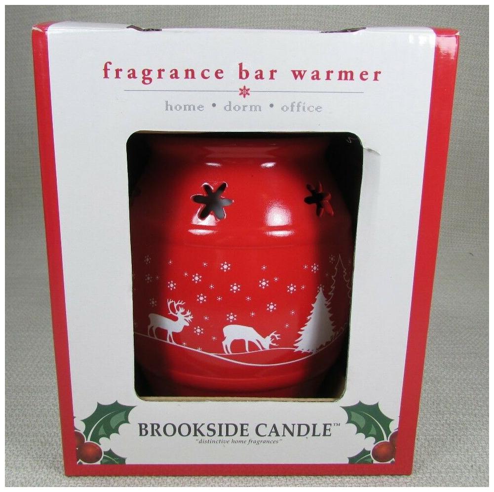 

SONOMA BROOKSIDE CANDLE Fragrance Bar Warmer Holiday Christmas Red Scene NEW