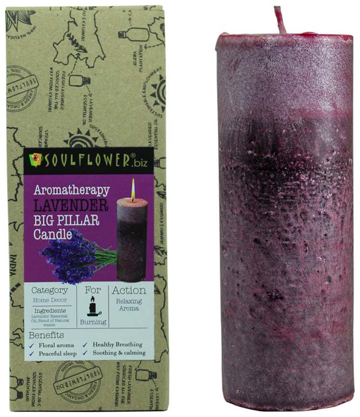 

Soulflower Paraffin wax Purple Candle