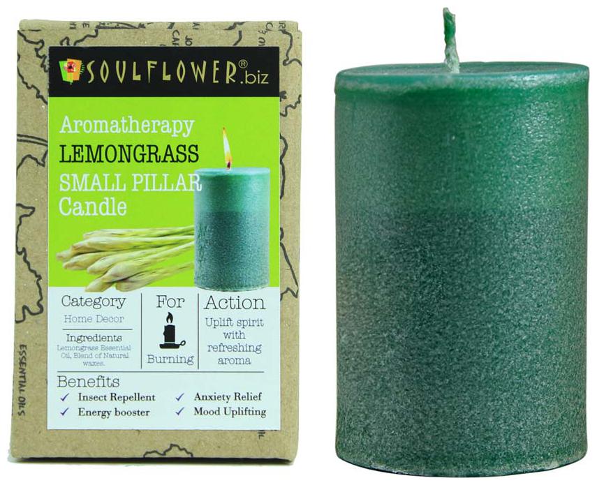 

Soulflower Paraffin wax Green Candle