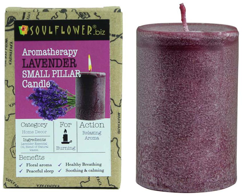 

Soulflower Paraffin wax Purple Candle