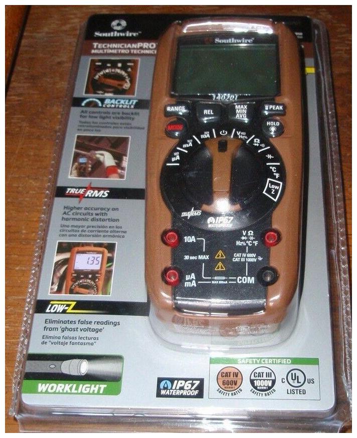 

SOUTHWIRE 14070T Technician-Pro True RMS CAT IV Multimeter-NEW
