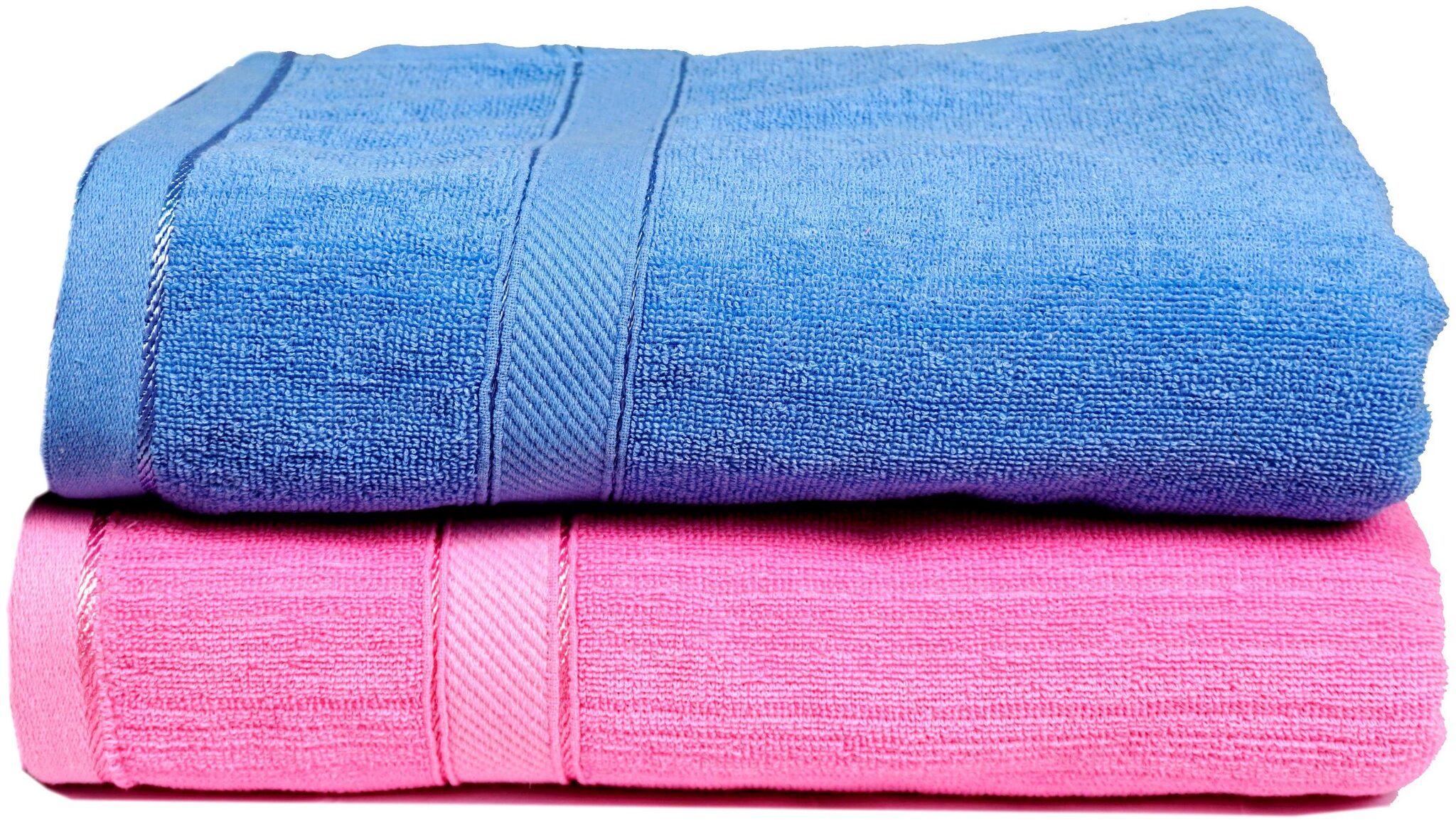 

SPACE FLY 450 GSM Cotton Bath Towel ( 2 Pieces Blue Pink )
