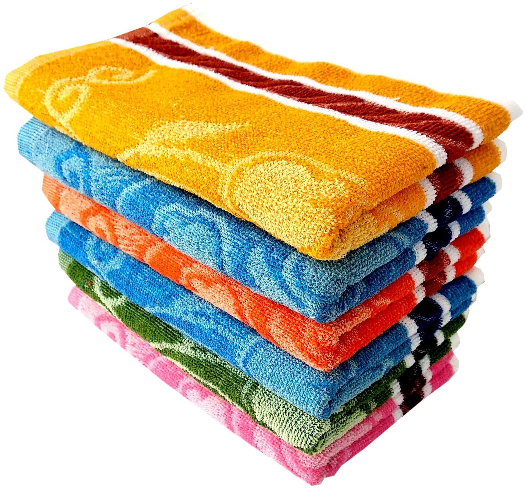 

SPACE FLY 300 GSM Cotton Hand Towel ( 6 Pieces Multi )