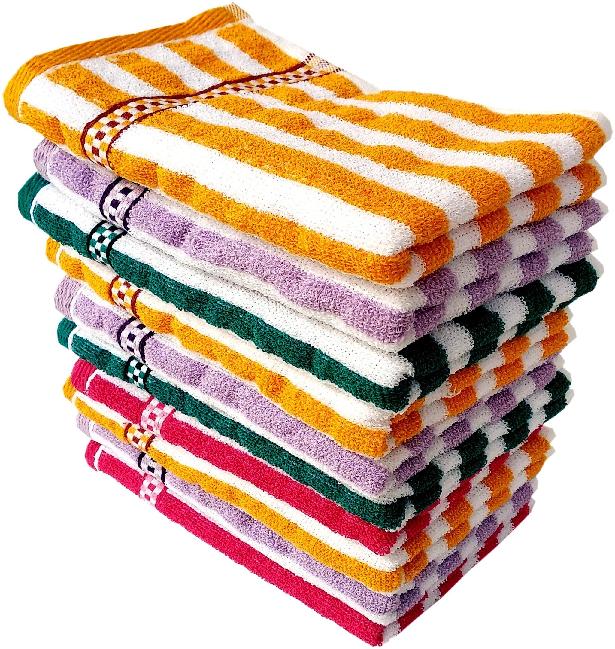 

SPACE FLY 300 GSM Cotton Hand Towel ( 10 Pieces Multi )