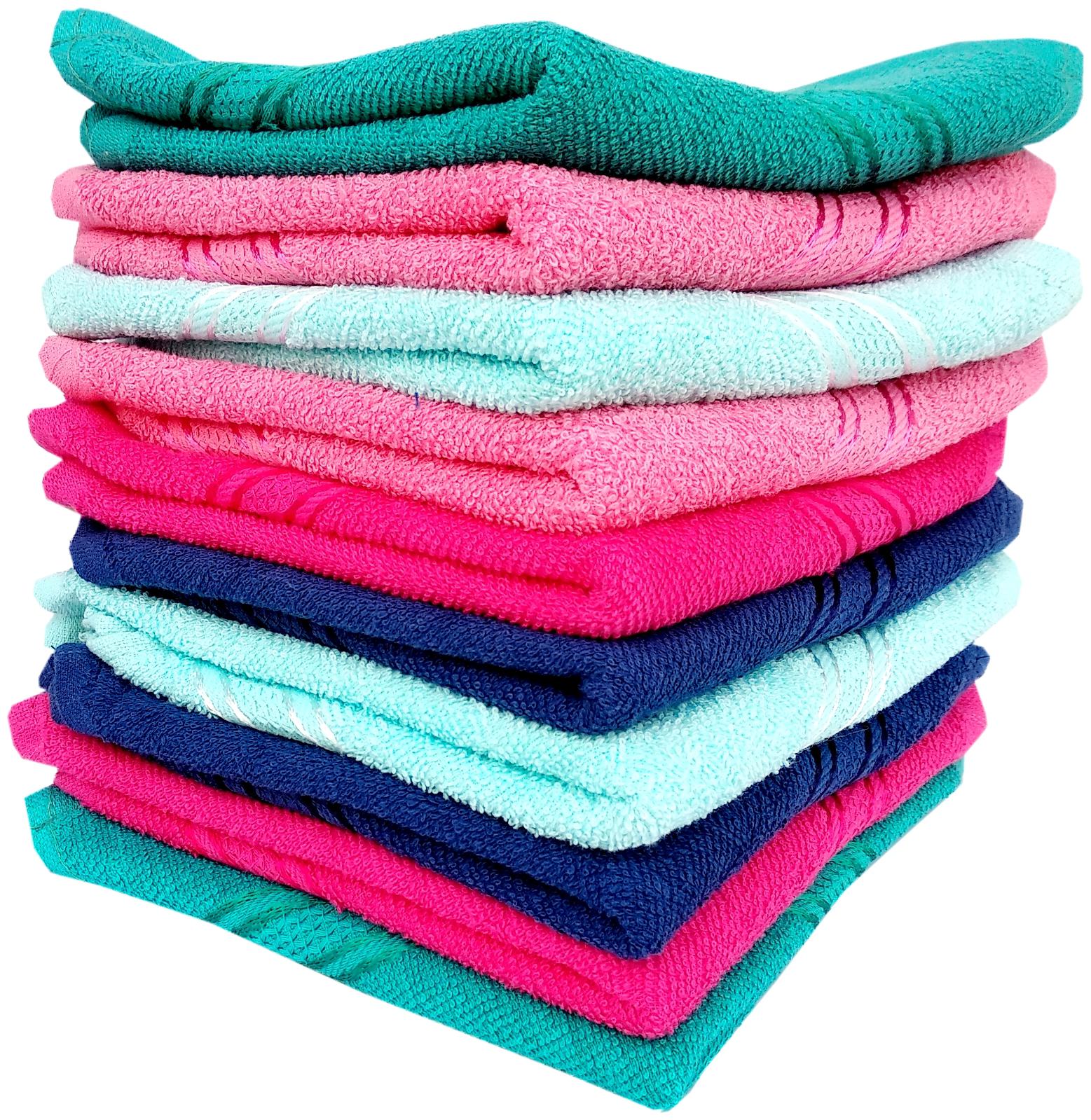 

SPACE FLY 300 GSM Cotton Face Towel ( 10 Pieces Multi )