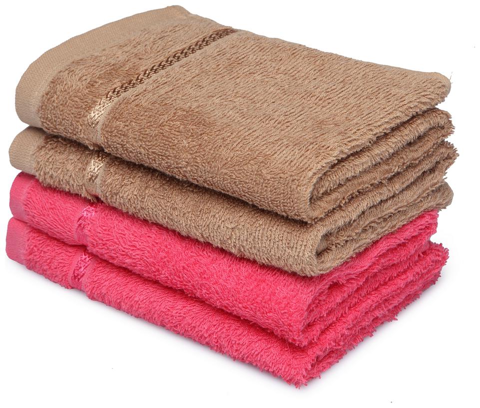 

Spaces Cotton Hand Towel (Brown Pink)