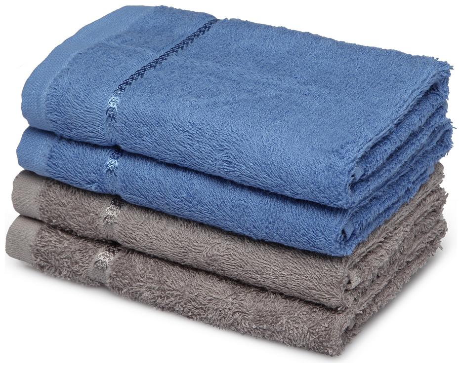

Spaces Cotton Hand Towel (Grey Blue)