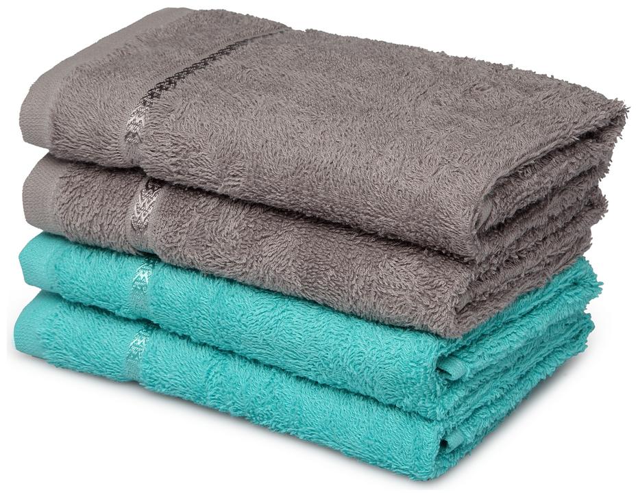 

Spaces Cotton Hand Towel (Turquoise Grey)