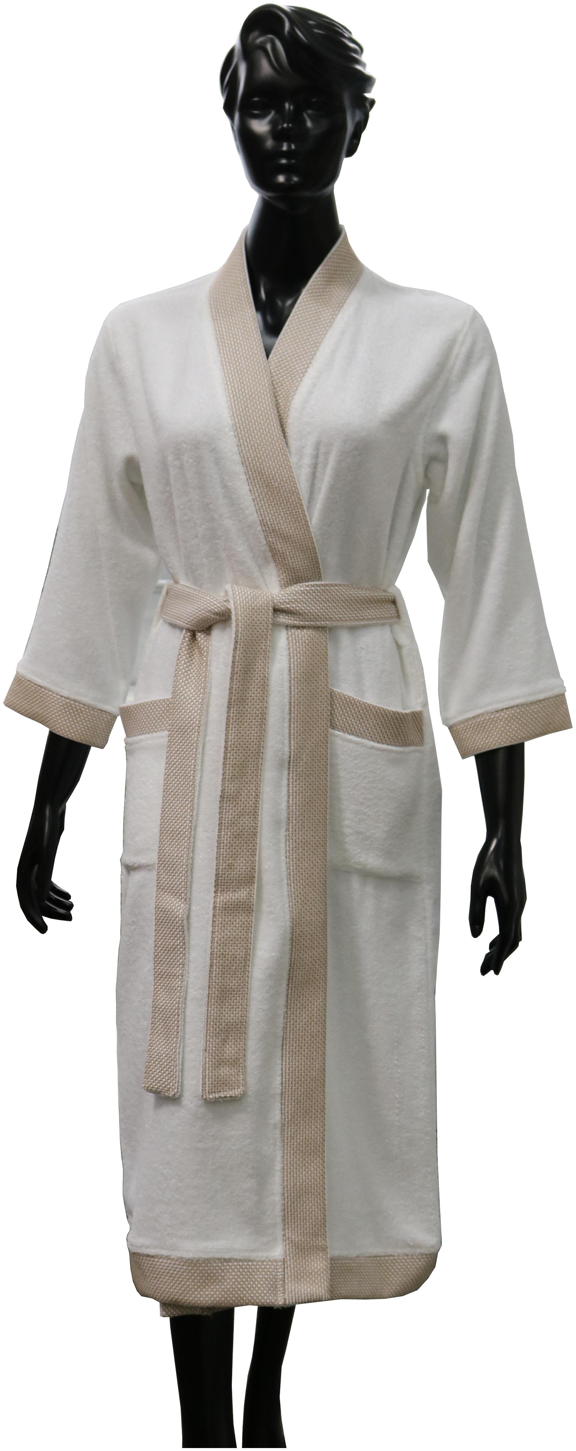 

Spaces 450 GSM GSM Cotton Bathrobe ( 1 piece White Beige )