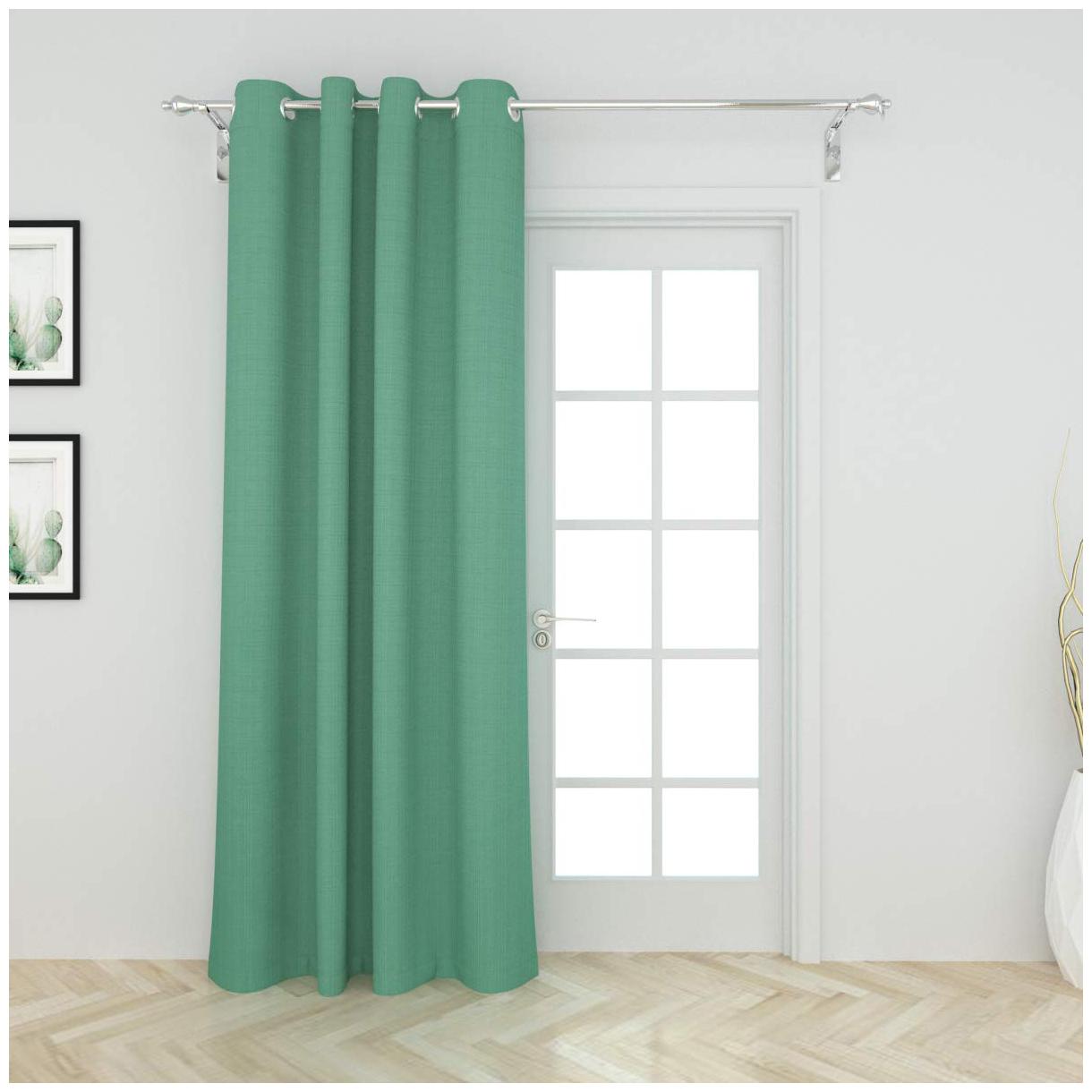 

Spangle Homes Polyester Long Door Blackout Turquoise Regular Curtain ( Eyelet Closure Plain )