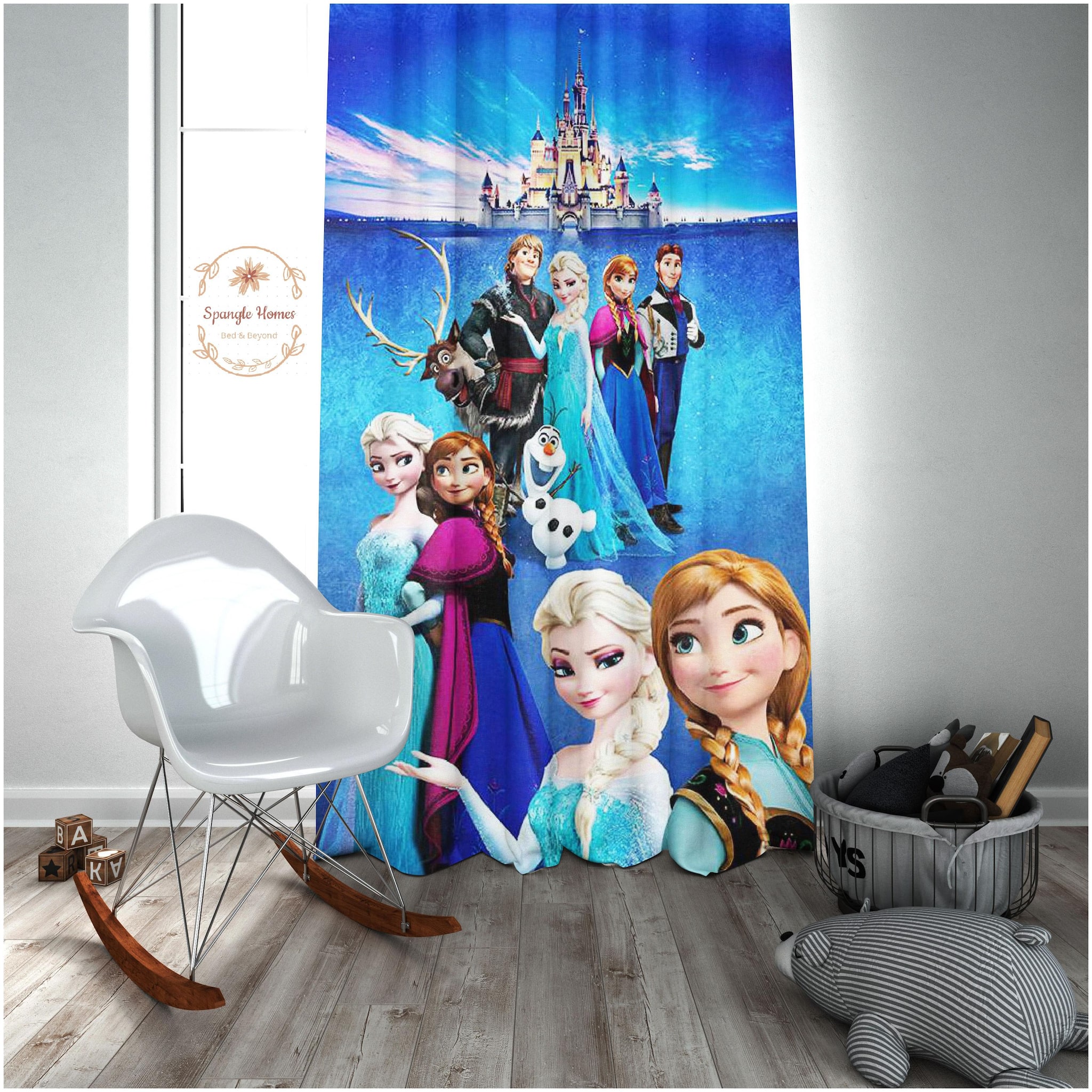 

Spangle Homes Polyester Door Blackout Multi Regular Curtain ( Eyelet Closure Printed )