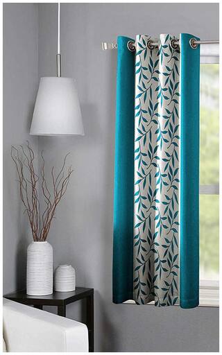 Buy Spangle Homes Polyester Window Semi Transparent Turquoise