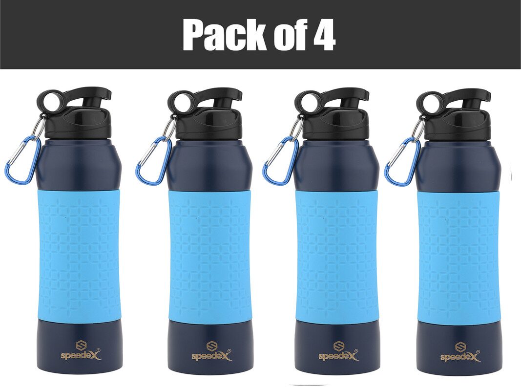 

Speedex Stainless Steel Blue Water Bottle ( 750 ml Set of 4 )