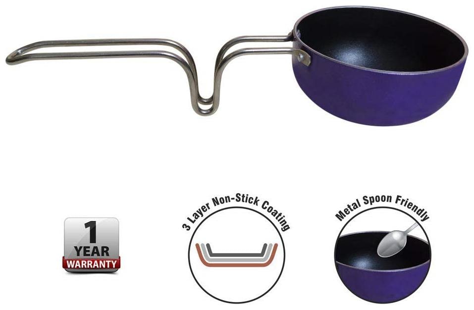 

SPRINGWAY - Brand of Happiness Non-Stick Tadka Pan for Kitchen 11cm 300ml Blue