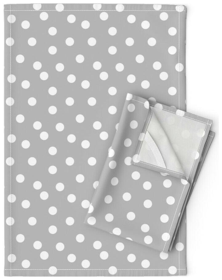 

Sprinkled Spotty Speckled Dusty Linen Cotton Tea Towels by Roostery Set of 2