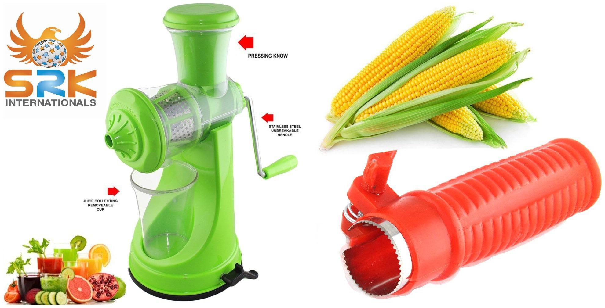 

SM Plastic Green Manual juicer Set of 2