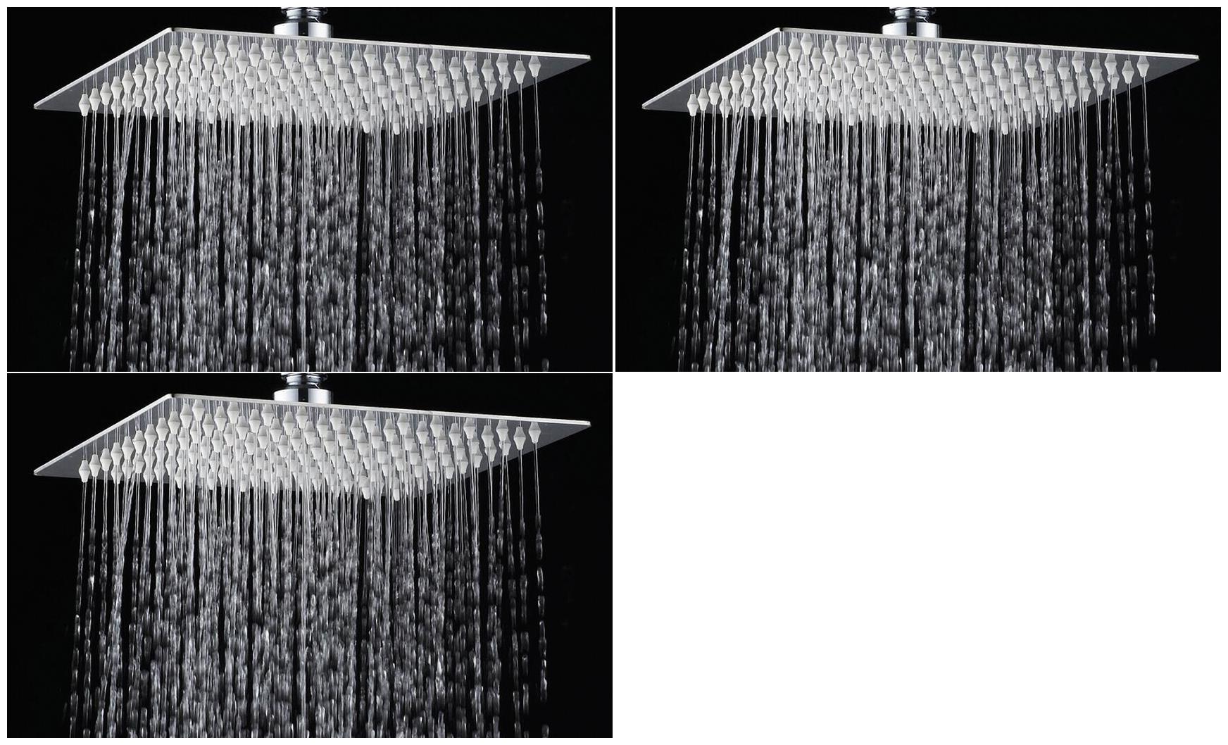 

LOGGER - 12 inch X 12 inch ULa Slim Square Shower Head only Set of 3 pcs