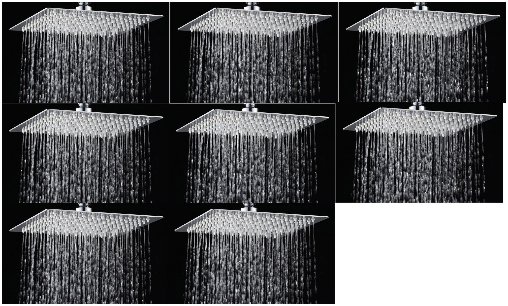 

LOGGER - 4 inch X 4 inch ULa Slim Square Shower Head Set of 8 pcs