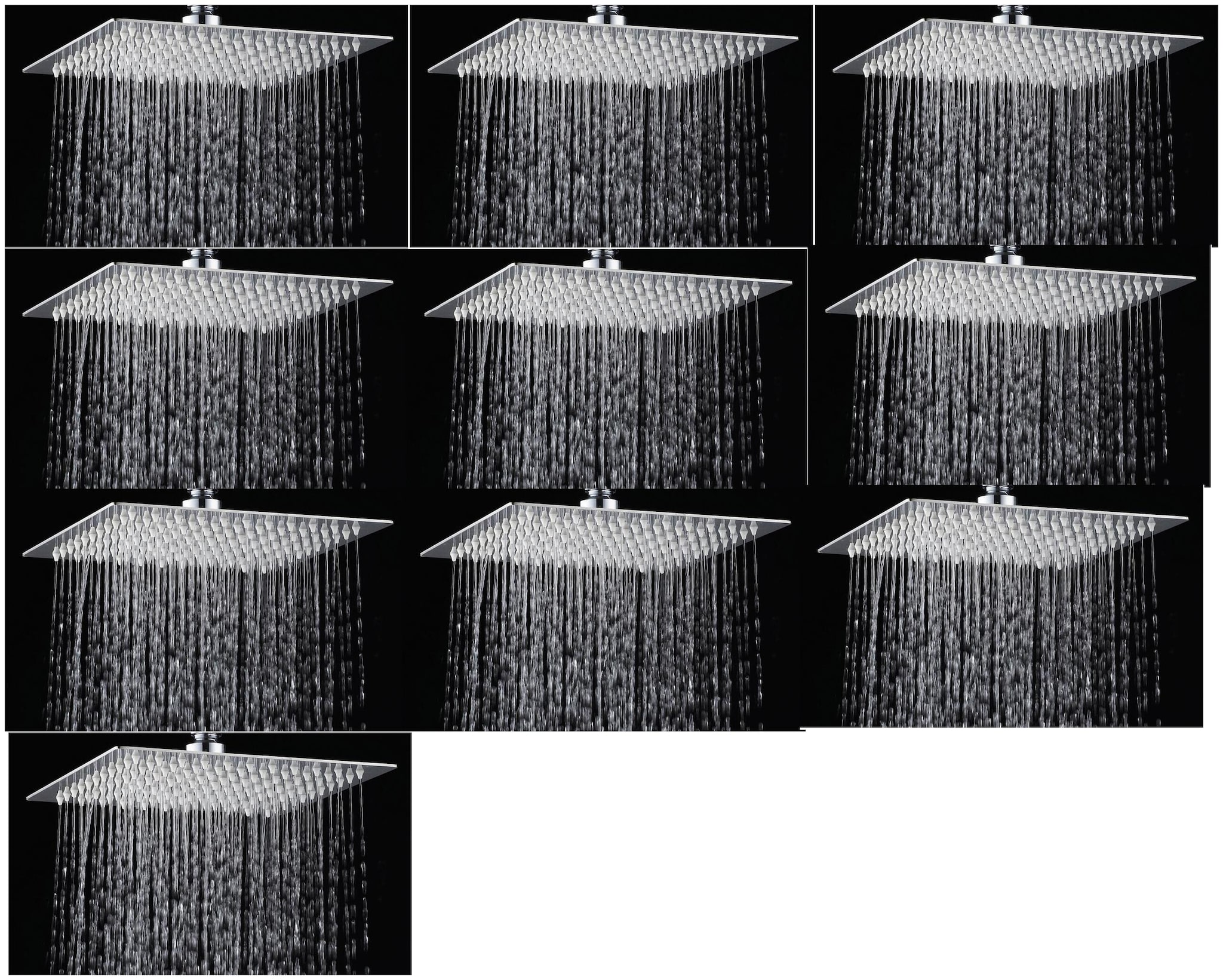 

LOGGER - 6 inch X 6 inch ULa Slim Square Shower Head only Set of 10 pcs