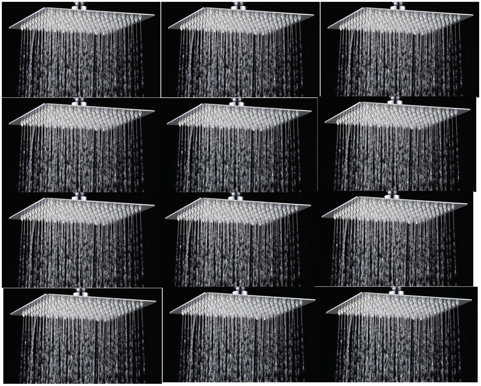 

LOGGER - 6 inch X 6 inch ULa Slim Square Shower Head only Set of 12 pcs