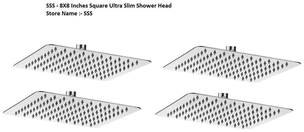 

LOGGER - 8X8 inch Square ULa Slim Shower Head Only (Set of 4 pcs)