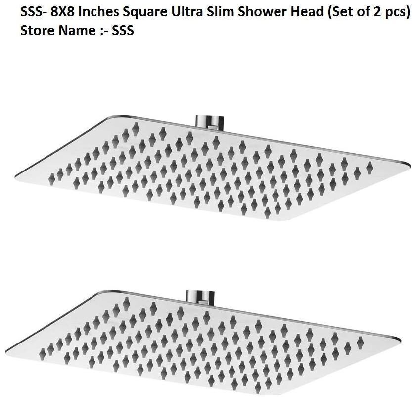 

LOGGER - 8X8 inch Square ULa Slim Shower Head Only (Set of 2 pcs)