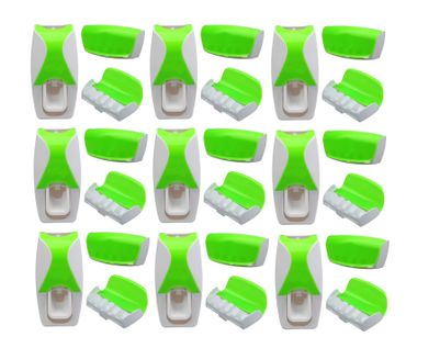 

LOGGER - Automatic Toothpaste Dispenser with Toothbrush Holder Set of 9 pcs (Color - Green)