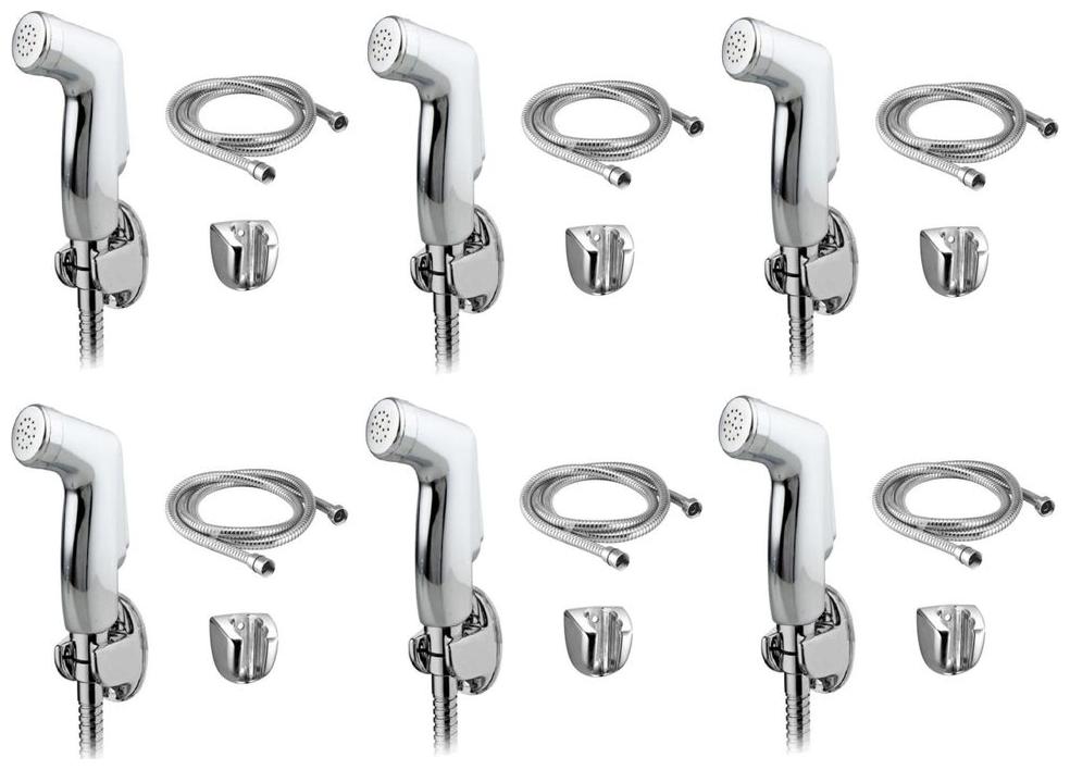 

LOGGER - Health Faucet Complete Set with 1 5 m Flexible Chain set of 6 (Type - Penguin)