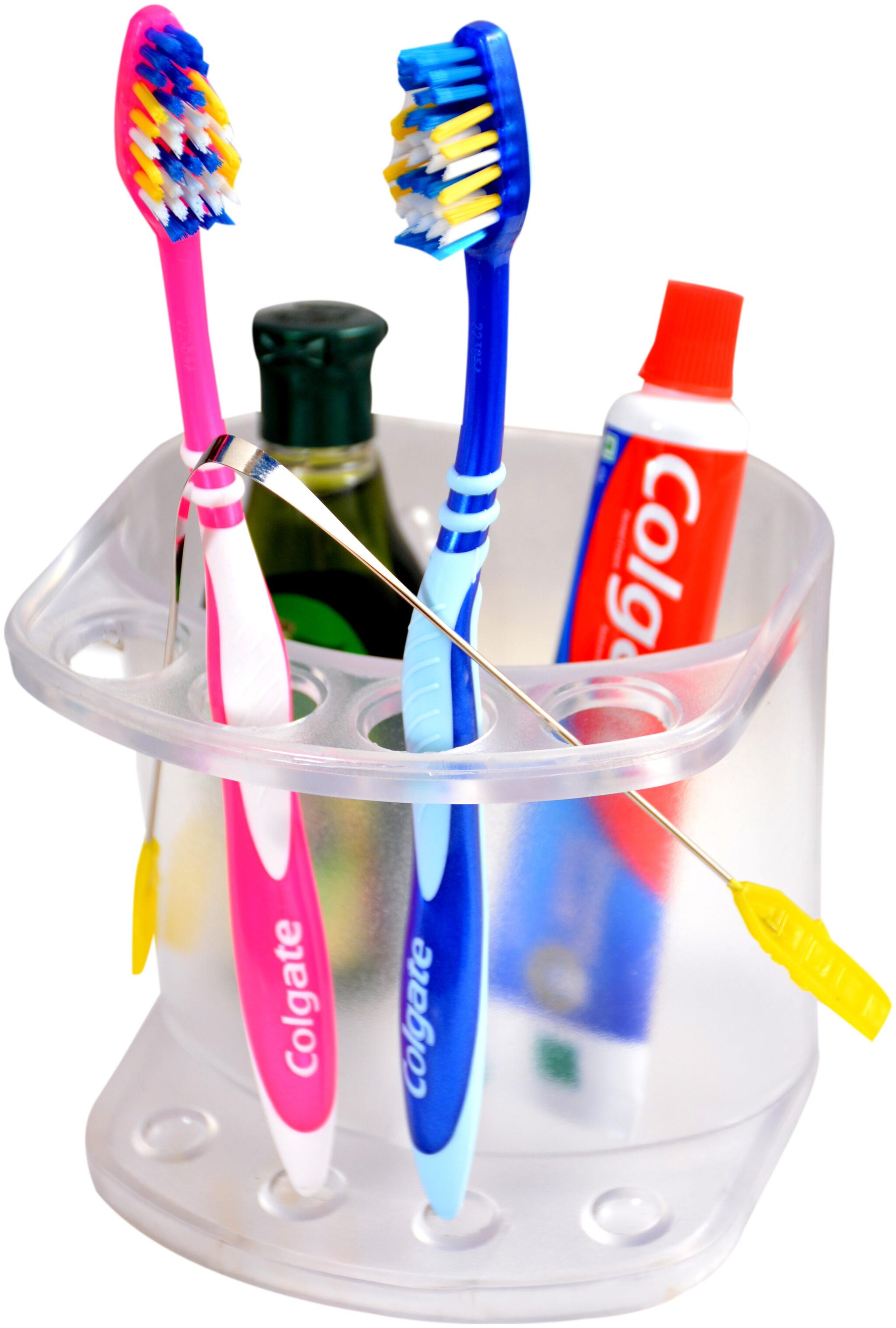 

LOGGER - Multi User Toothbrush Toothpaste Holder (Color - Clear)