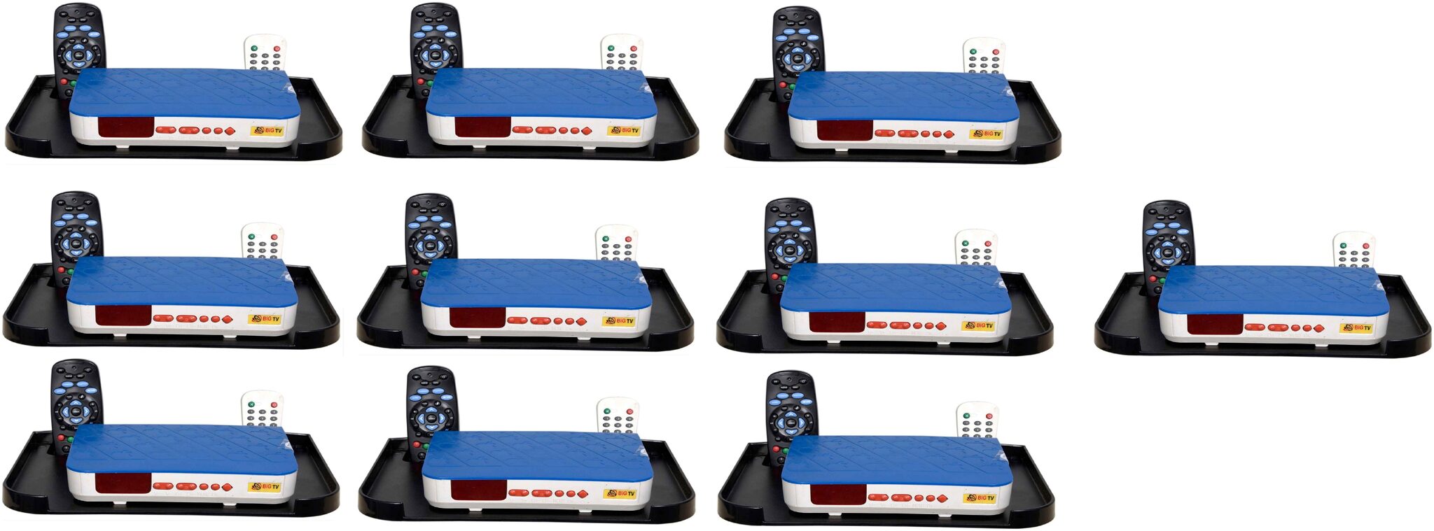 

LOGGER - Set Top Box Stand with 2 Remote Holders Set of 10 pcs (Colour - Black)
