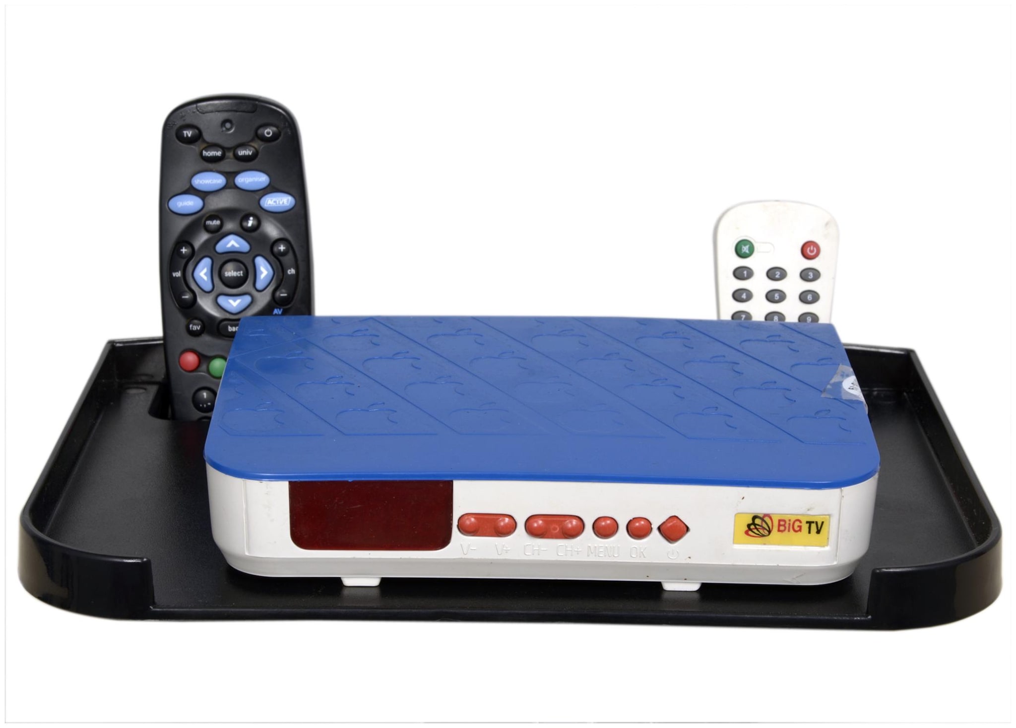 

LOGGER - Set Top Box Stand with 2 Remote Holders (Colour - Black)