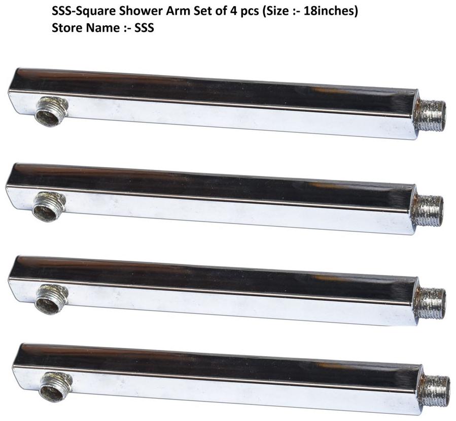

LOGGER-Square Shower Arm Chrome Plated Set of 4 pcs (Size - 18inch)