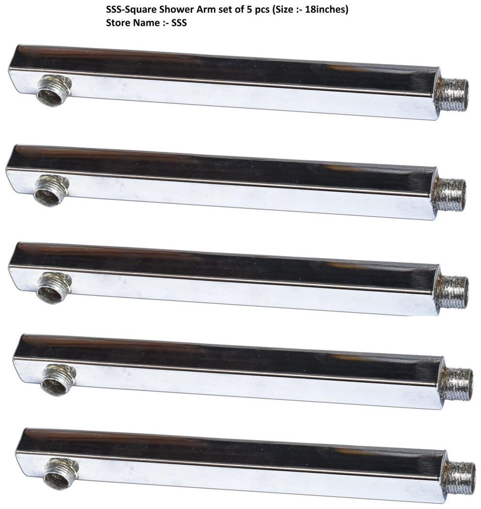 

LOGGER-Square Shower Arm Chrome Plated Set of 5 pcs (Size - 18inch)