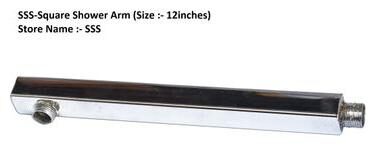 Logger Square Shower Arm Chrome Plated Size 30 48 Cm 12 Logger Square Shower Arm Chrome Plated