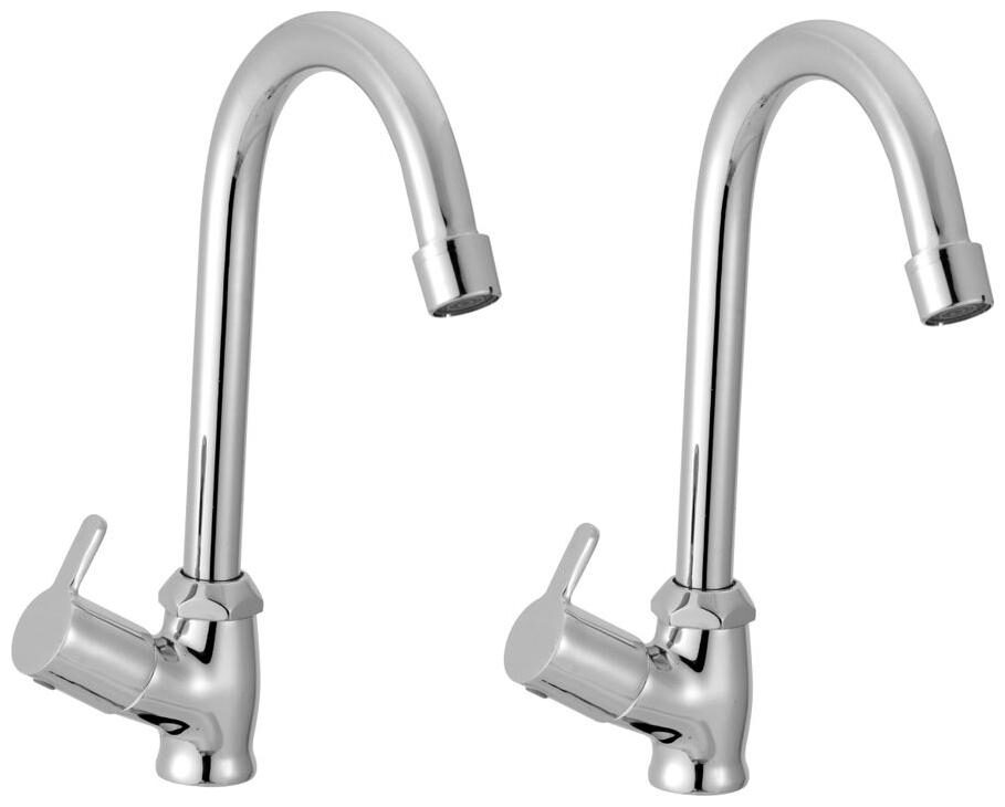 

LOGGER - Swan Neck Wash Basin Tap Foam Flow Set of 2 pcs (Type - Fusion Material - Brass)