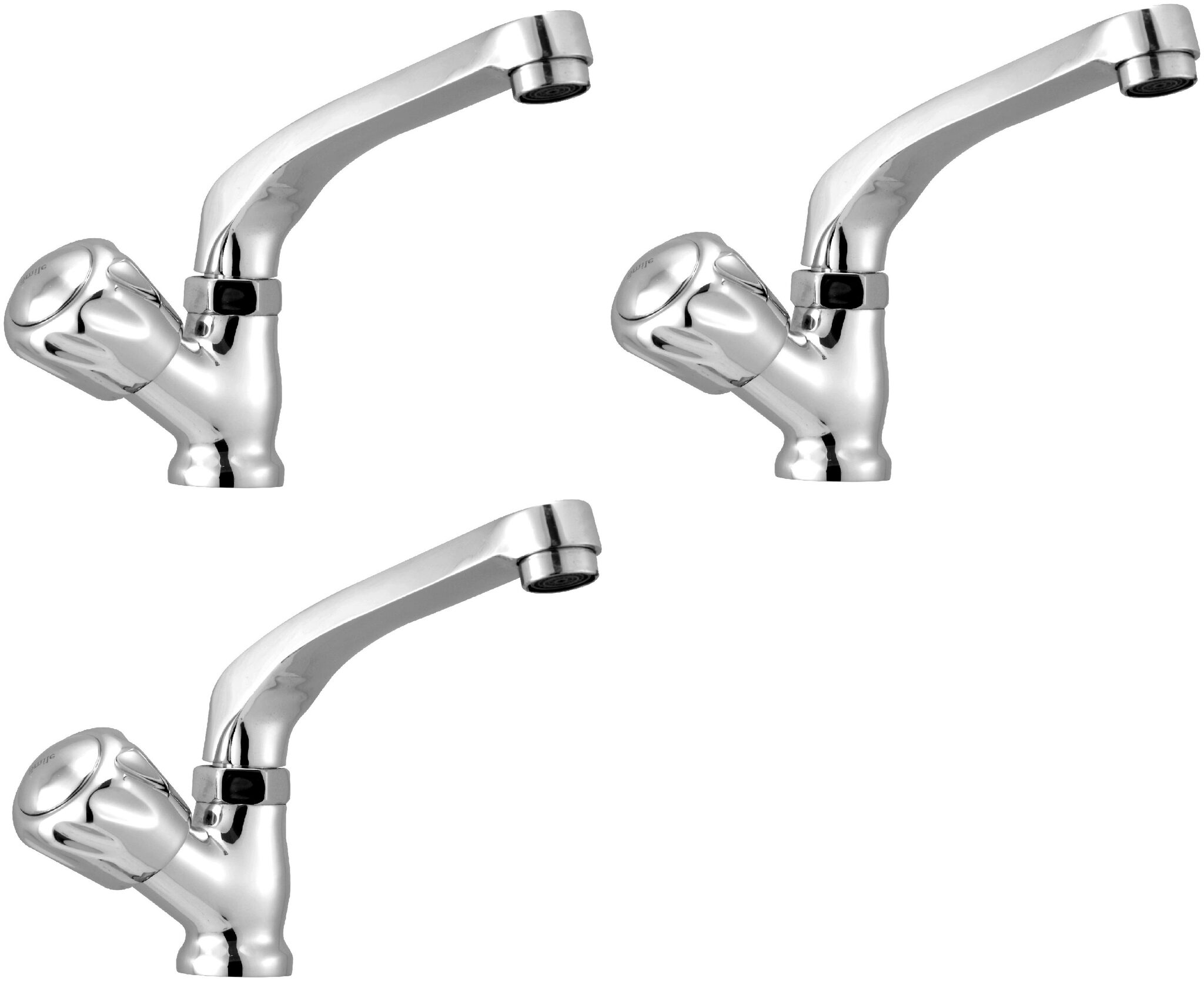 

LOGGER - Swan Neck Wash Basin Tap Foam Flow Set of 3 pcs (Type - Cute Material - Brass)
