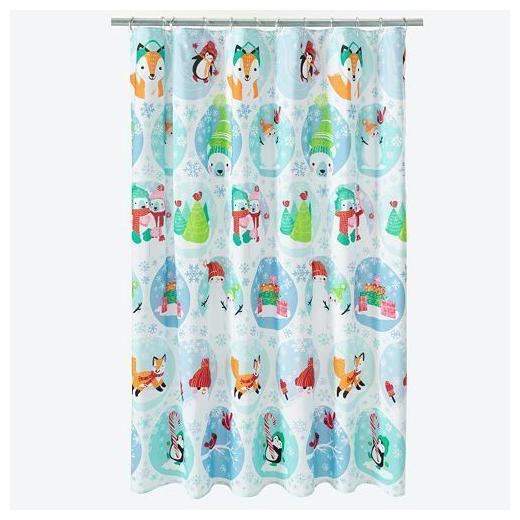 

St Nicholas Square Oh What Fun Fabric Shower Curtain
