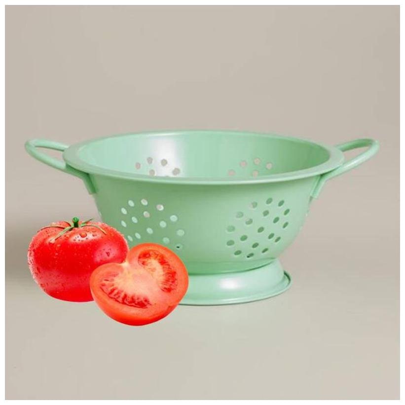 

Stainless Steel Green Color Full Colander