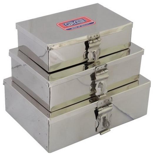 

Stainless Steel Storage Boxes - Set of 3 pcs (7 -8 -9 )