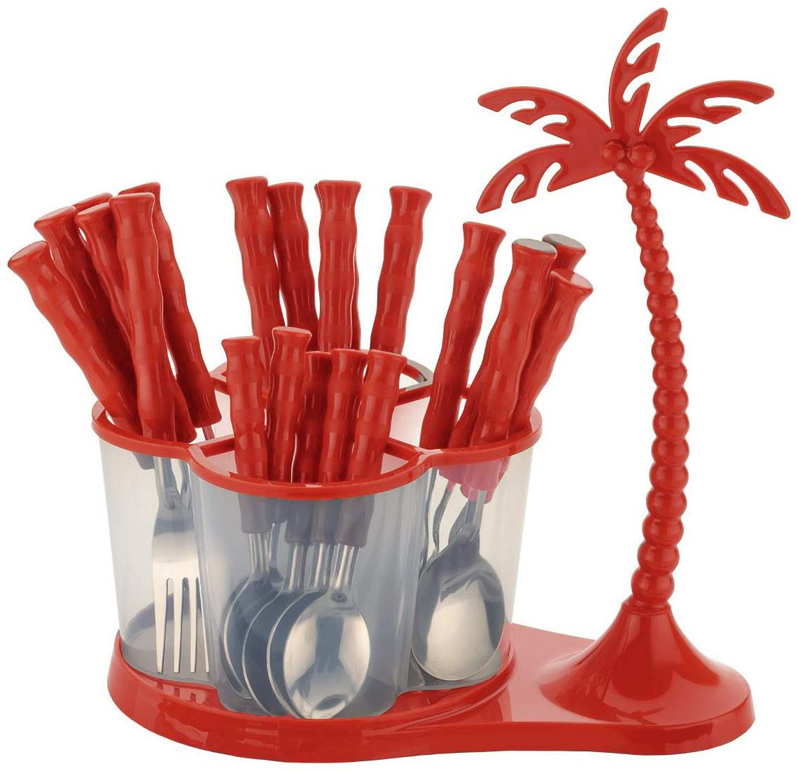 

Stainless Steel Cutlery Set 24-pcs Color -RED