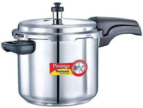 

Prestige Deluxe Alpha Stainless Steel 5 5 L Induction Bottom Outer Lid Pressure Cooker - Set of 1