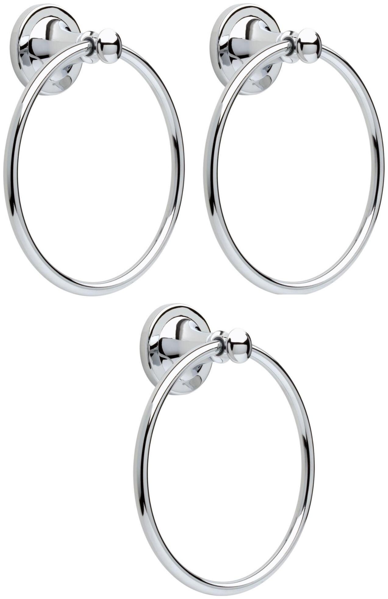 

stainless steel towel ring holder hook 3 pc set