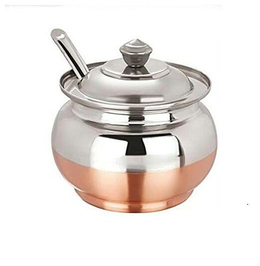Buy Stainless Steel Ghee Pot with copper bottom Online at Low Prices in