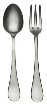 

Stainless Steel Vintage Serving Set (Fork and Spoon)