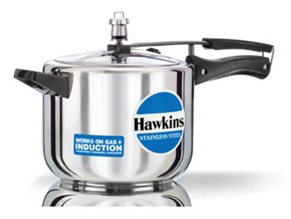 

Hawkins Stainless Steel 5 L Induction Bottom Inner Lid Pressure Cooker - Set of 1