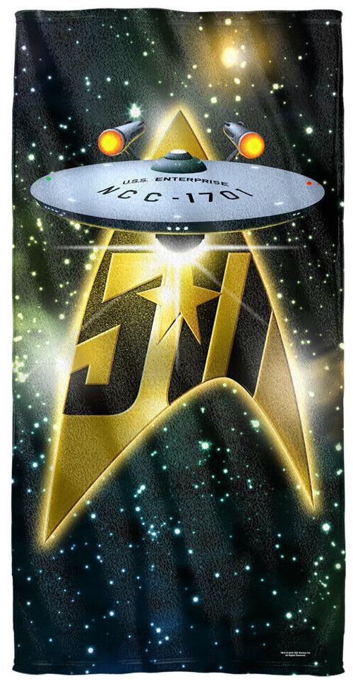 

Star Trek 50th Ship Licensed Beach Towel 60in by 30in